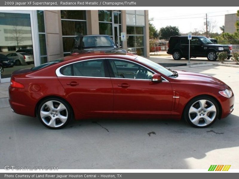 Radiance Red Metallic / Champagne/Truffle 2009 Jaguar XF Supercharged