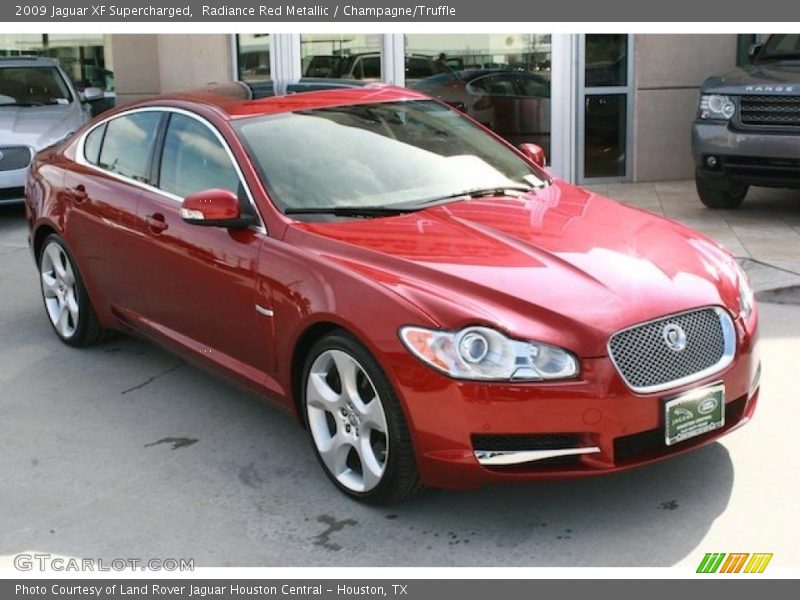 Radiance Red Metallic / Champagne/Truffle 2009 Jaguar XF Supercharged