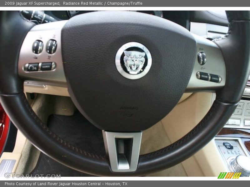 Radiance Red Metallic / Champagne/Truffle 2009 Jaguar XF Supercharged