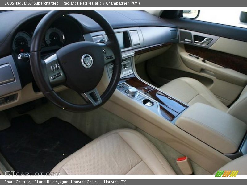 Radiance Red Metallic / Champagne/Truffle 2009 Jaguar XF Supercharged