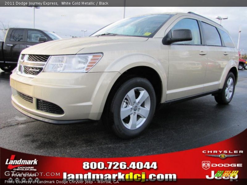 White Gold Metallic / Black 2011 Dodge Journey Express