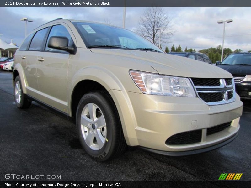 White Gold Metallic / Black 2011 Dodge Journey Express