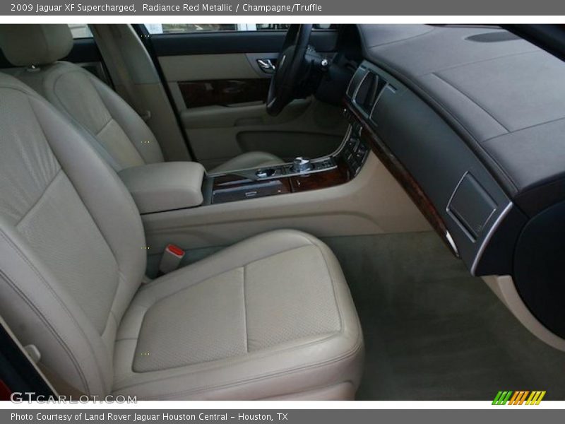 Radiance Red Metallic / Champagne/Truffle 2009 Jaguar XF Supercharged