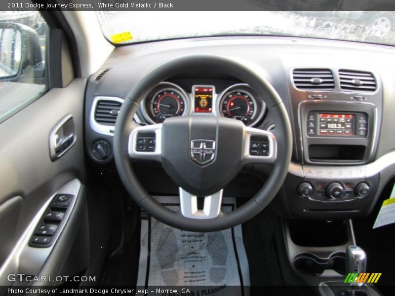 White Gold Metallic / Black 2011 Dodge Journey Express