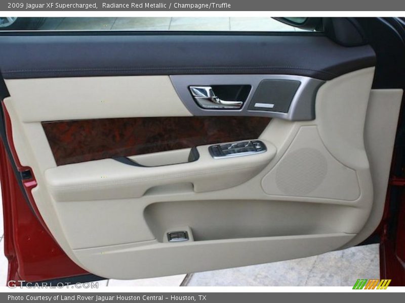 Radiance Red Metallic / Champagne/Truffle 2009 Jaguar XF Supercharged