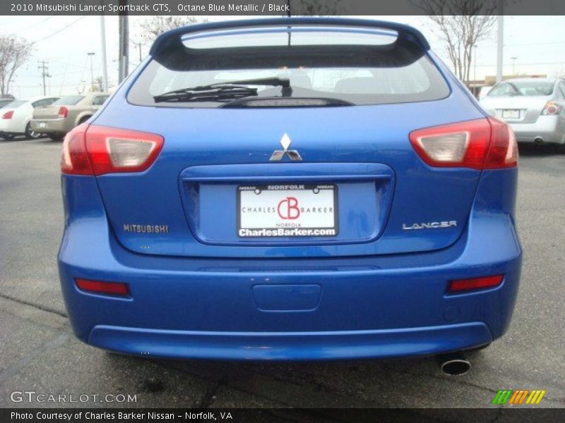 Octane Blue Metallic / Black 2010 Mitsubishi Lancer Sportback GTS
