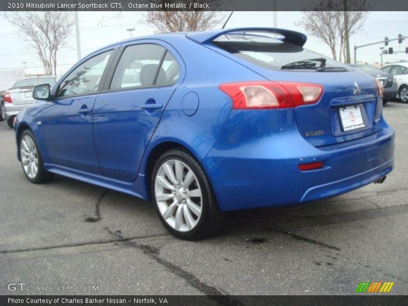 Octane Blue Metallic / Black 2010 Mitsubishi Lancer Sportback GTS