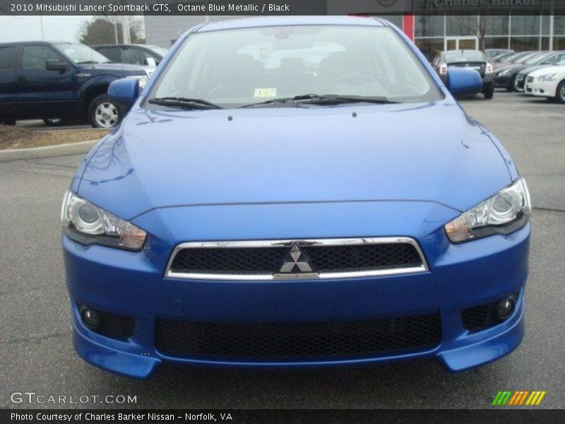 Octane Blue Metallic / Black 2010 Mitsubishi Lancer Sportback GTS