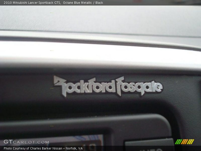 Octane Blue Metallic / Black 2010 Mitsubishi Lancer Sportback GTS