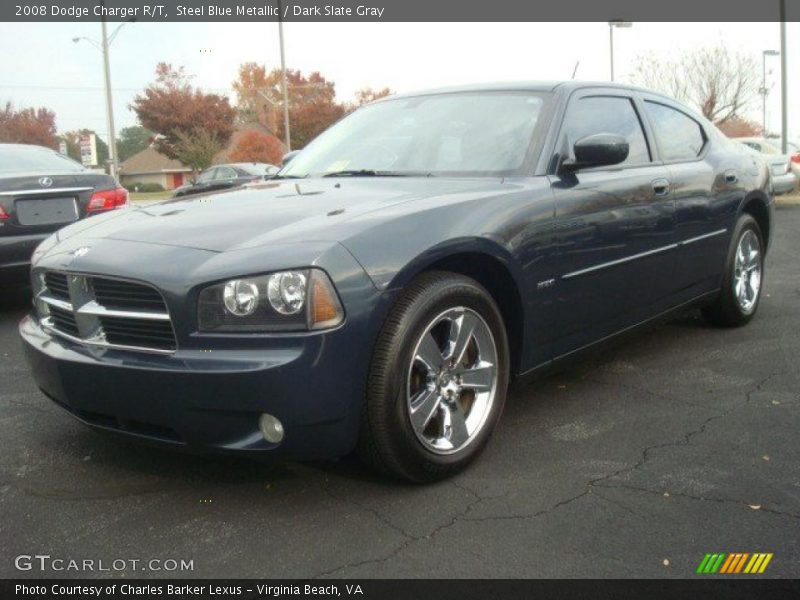 Steel Blue Metallic / Dark Slate Gray 2008 Dodge Charger R/T