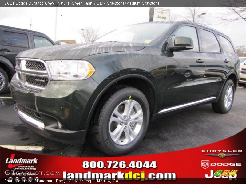 Natural Green Pearl / Dark Graystone/Medium Graystone 2011 Dodge Durango Crew