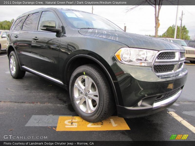 Natural Green Pearl / Dark Graystone/Medium Graystone 2011 Dodge Durango Crew