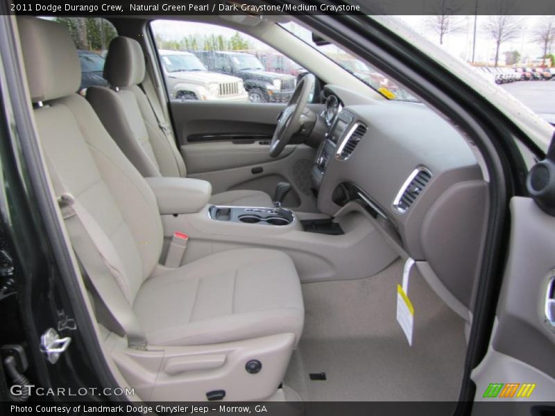 Natural Green Pearl / Dark Graystone/Medium Graystone 2011 Dodge Durango Crew