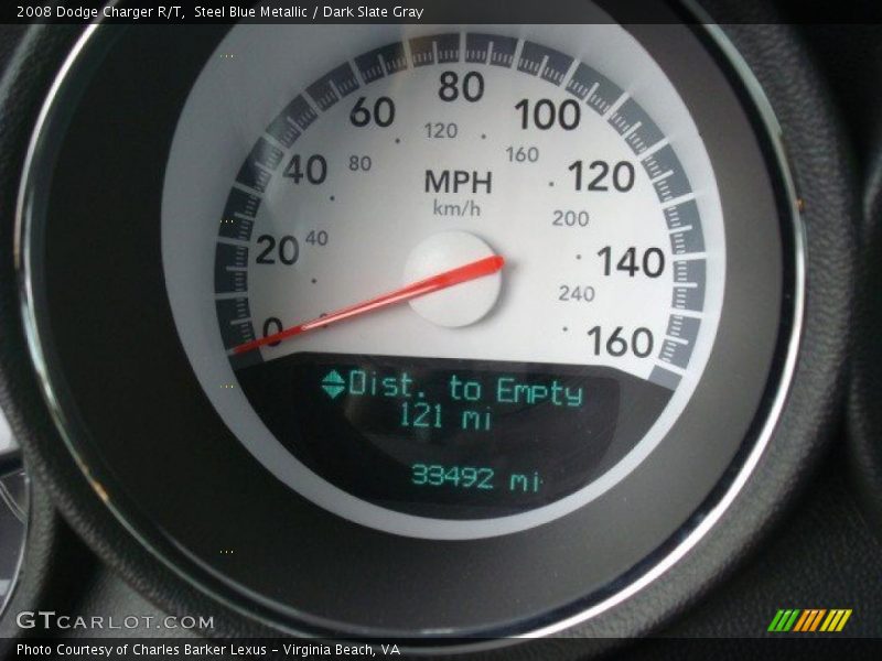Steel Blue Metallic / Dark Slate Gray 2008 Dodge Charger R/T