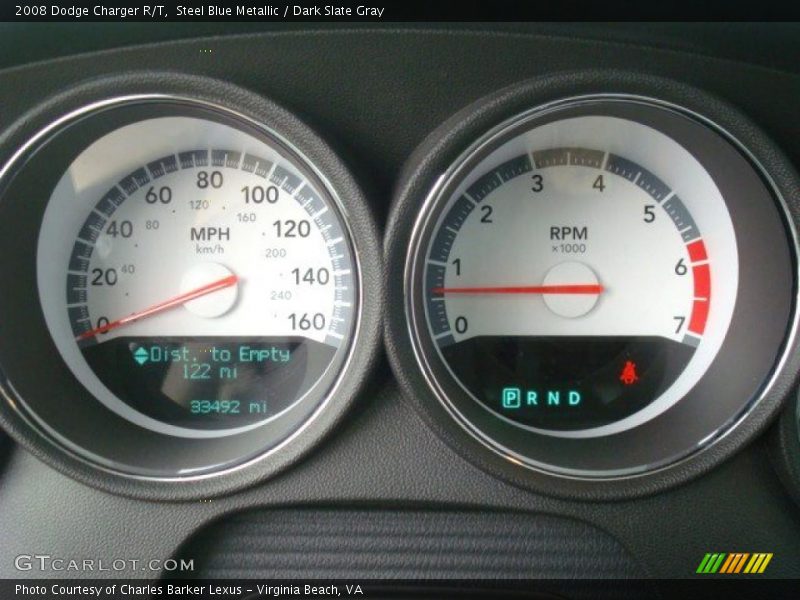 Steel Blue Metallic / Dark Slate Gray 2008 Dodge Charger R/T
