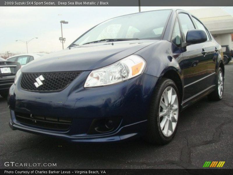 Deep Sea Blue Metallic / Black 2009 Suzuki SX4 Sport Sedan