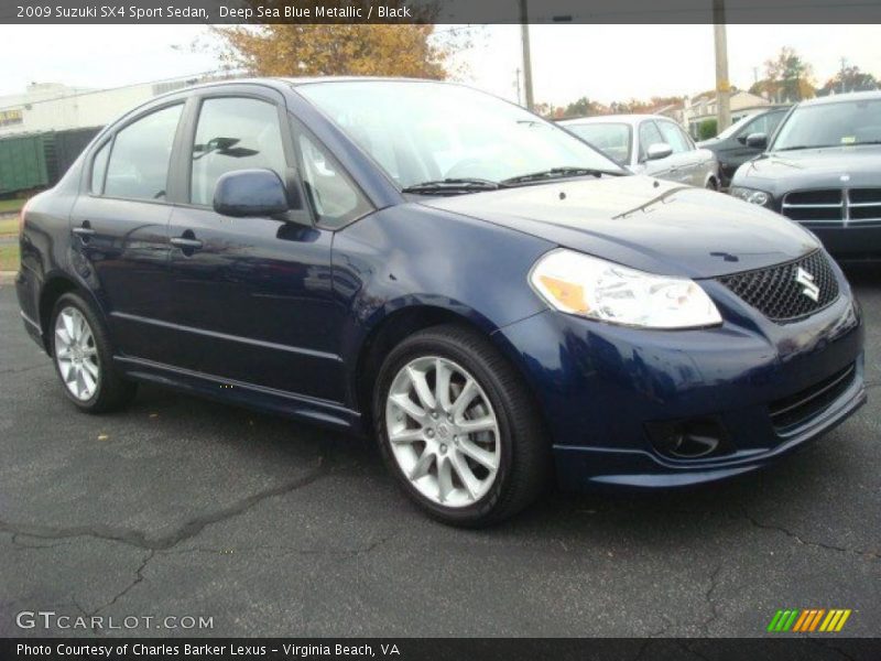 Deep Sea Blue Metallic / Black 2009 Suzuki SX4 Sport Sedan