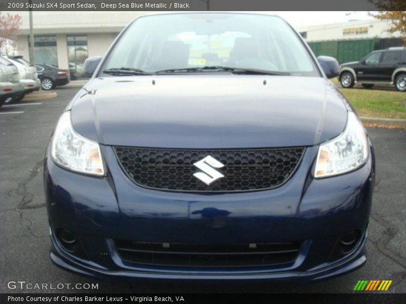 Deep Sea Blue Metallic / Black 2009 Suzuki SX4 Sport Sedan