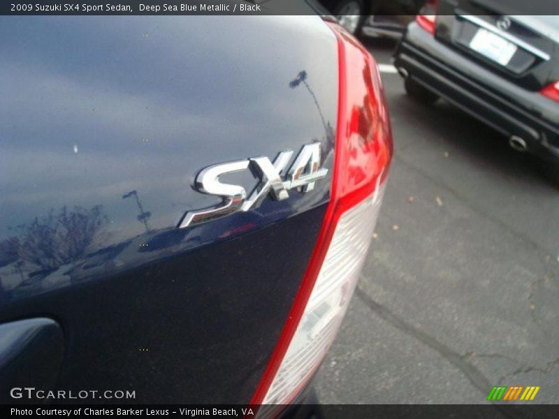 Deep Sea Blue Metallic / Black 2009 Suzuki SX4 Sport Sedan