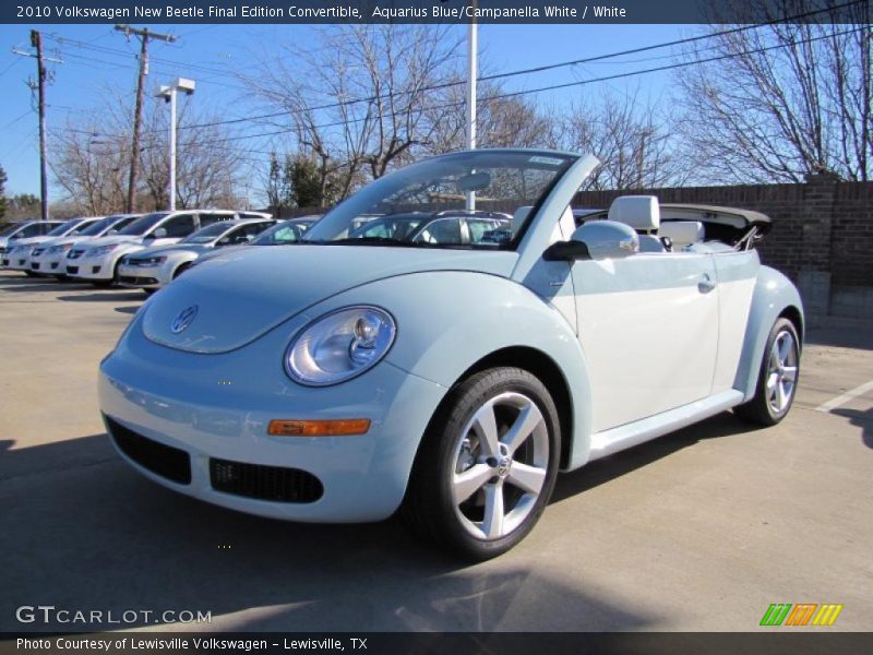 Aquarius Blue/Campanella White / White 2010 Volkswagen New Beetle Final Edition Convertible