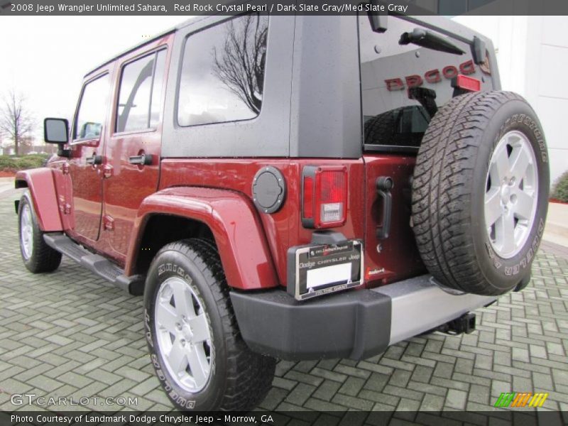 Red Rock Crystal Pearl / Dark Slate Gray/Med Slate Gray 2008 Jeep Wrangler Unlimited Sahara