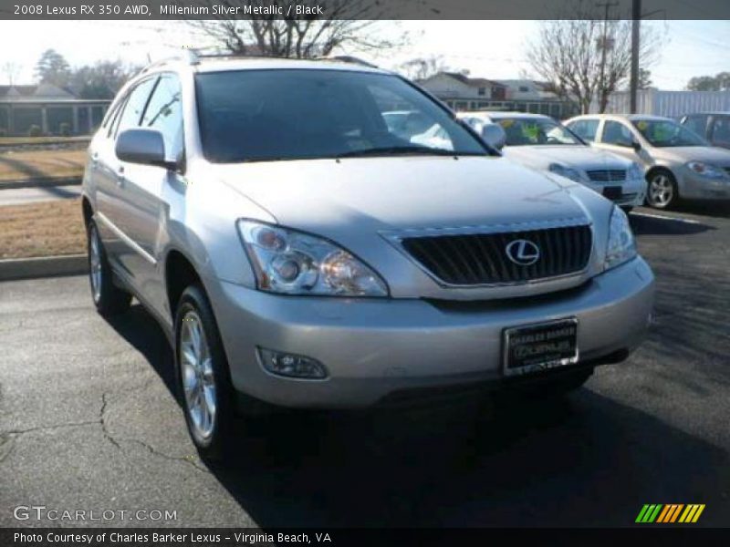 Millenium Silver Metallic / Black 2008 Lexus RX 350 AWD