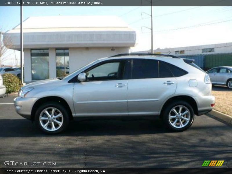 Millenium Silver Metallic / Black 2008 Lexus RX 350 AWD