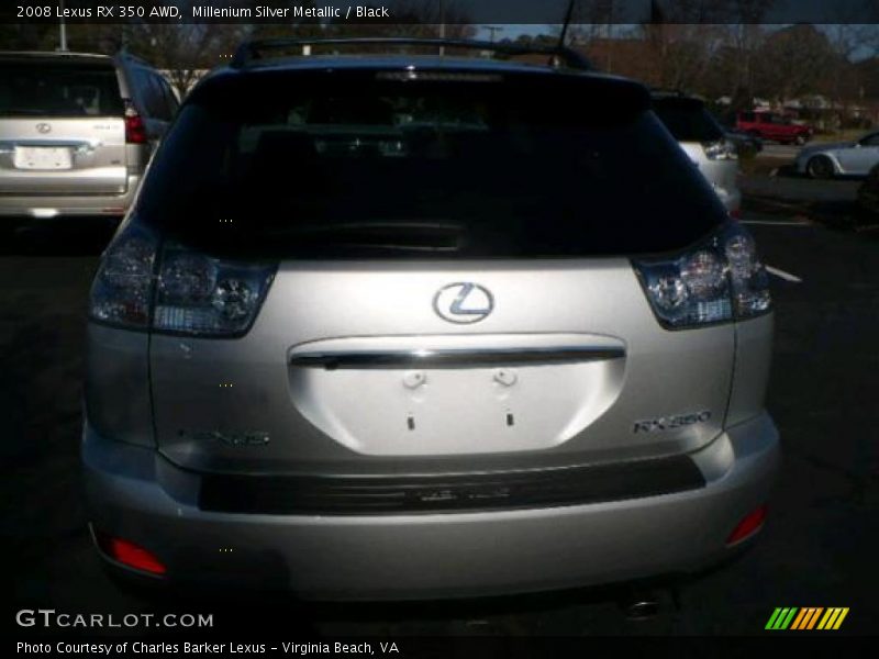 Millenium Silver Metallic / Black 2008 Lexus RX 350 AWD