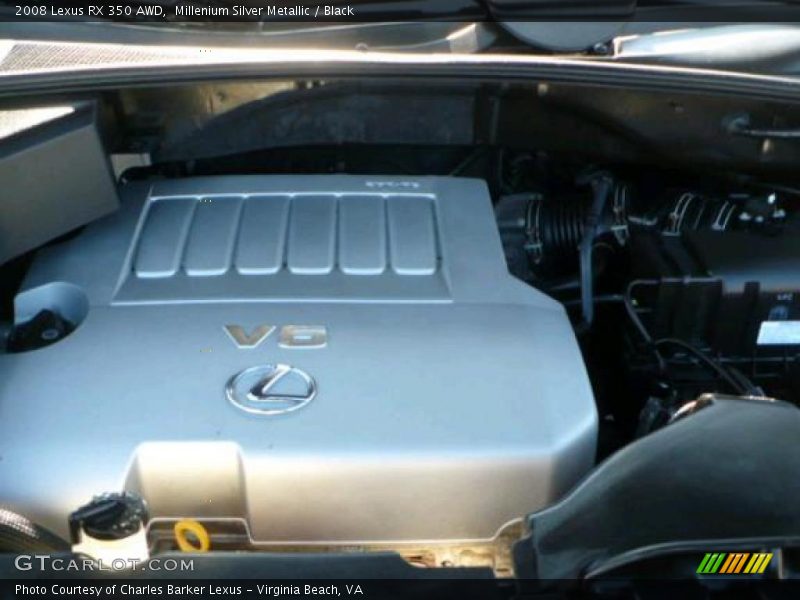 Millenium Silver Metallic / Black 2008 Lexus RX 350 AWD
