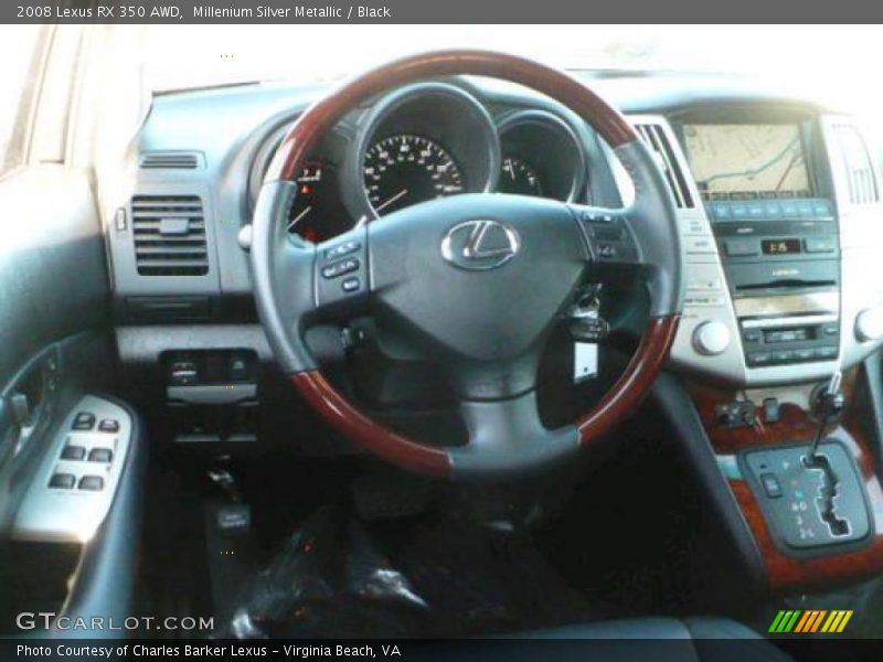Millenium Silver Metallic / Black 2008 Lexus RX 350 AWD