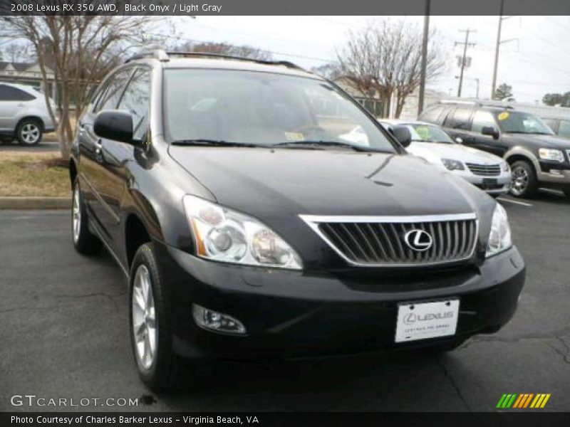 Black Onyx / Light Gray 2008 Lexus RX 350 AWD