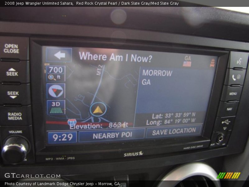 Red Rock Crystal Pearl / Dark Slate Gray/Med Slate Gray 2008 Jeep Wrangler Unlimited Sahara