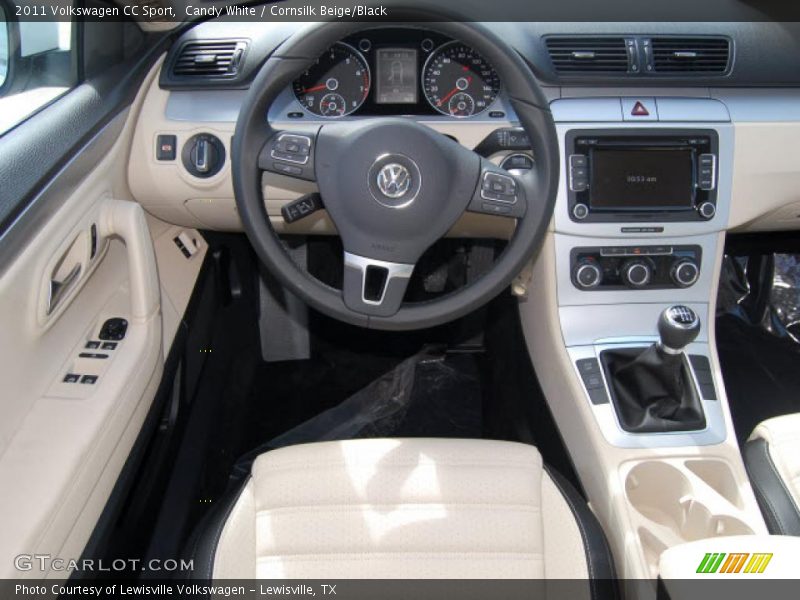 Candy White / Cornsilk Beige/Black 2011 Volkswagen CC Sport