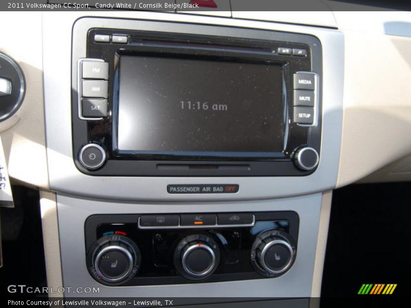 Candy White / Cornsilk Beige/Black 2011 Volkswagen CC Sport