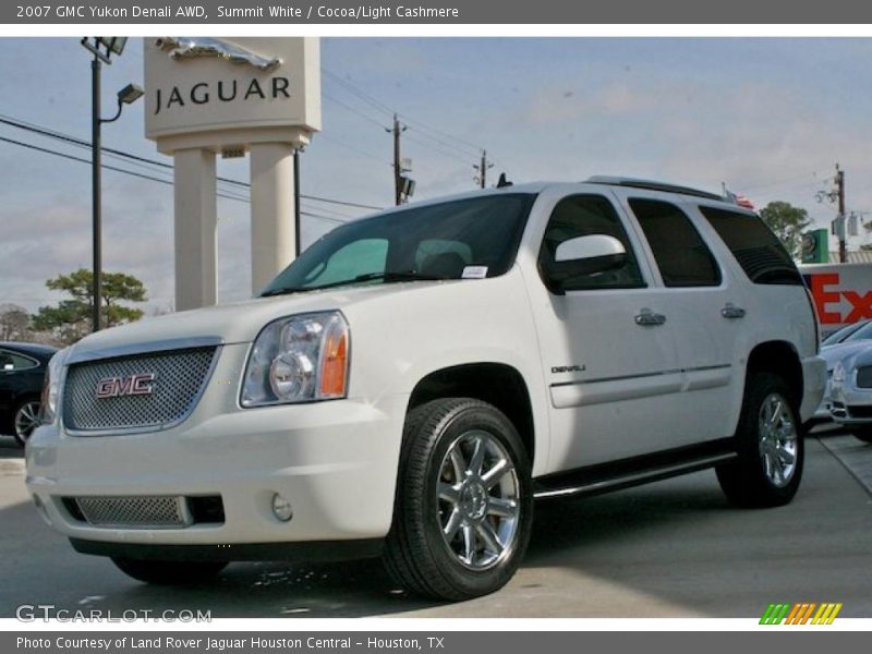 Summit White / Cocoa/Light Cashmere 2007 GMC Yukon Denali AWD