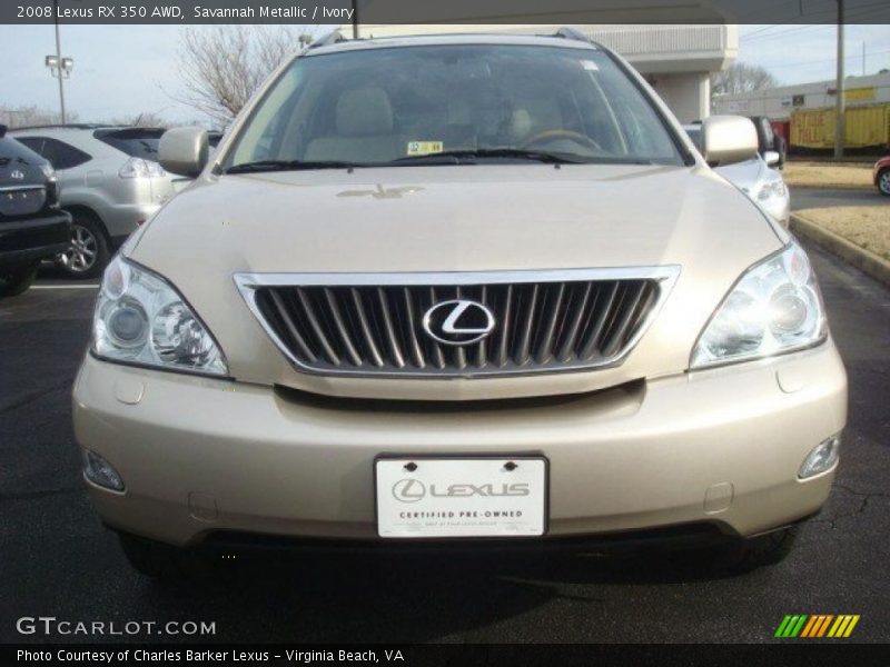 Savannah Metallic / Ivory 2008 Lexus RX 350 AWD