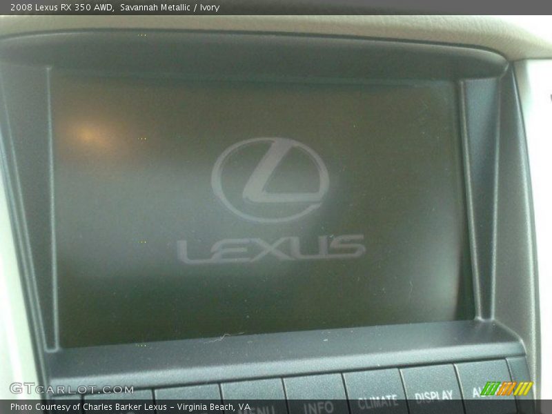 Savannah Metallic / Ivory 2008 Lexus RX 350 AWD
