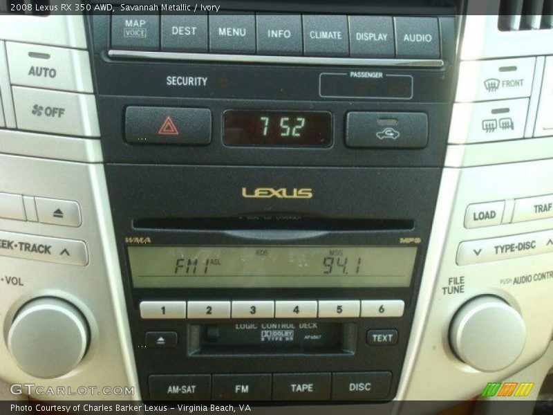 Savannah Metallic / Ivory 2008 Lexus RX 350 AWD