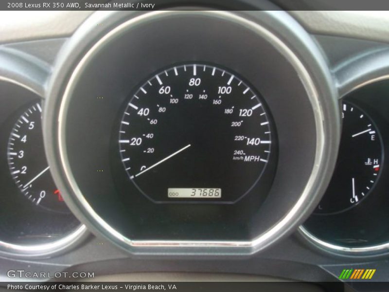 Savannah Metallic / Ivory 2008 Lexus RX 350 AWD