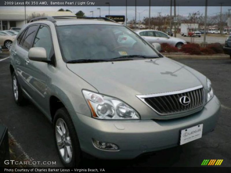 Bamboo Pearl / Light Gray 2009 Lexus RX 350 AWD