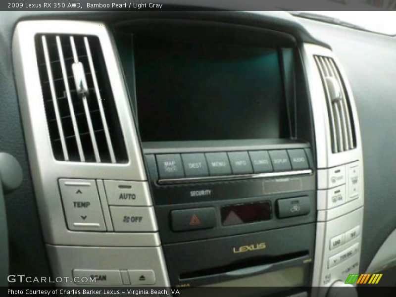 Bamboo Pearl / Light Gray 2009 Lexus RX 350 AWD