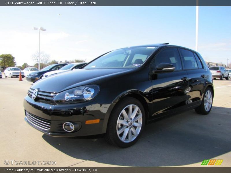 Black / Titan Black 2011 Volkswagen Golf 4 Door TDI