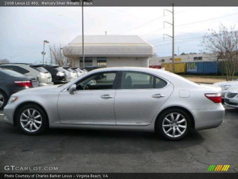 Mercury Silver Metallic / Black 2008 Lexus LS 460