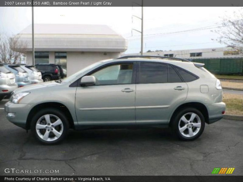 Bamboo Green Pearl / Light Gray 2007 Lexus RX 350 AWD