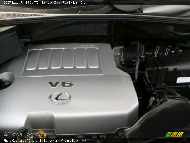 Bamboo Green Pearl / Light Gray 2007 Lexus RX 350 AWD