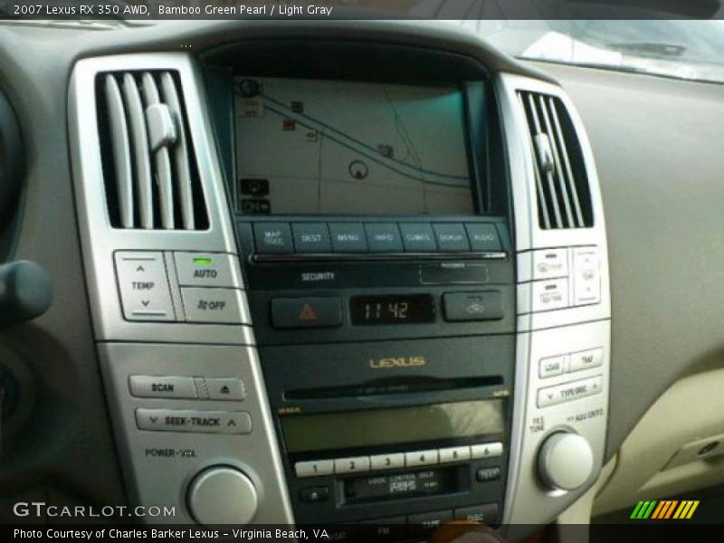Bamboo Green Pearl / Light Gray 2007 Lexus RX 350 AWD
