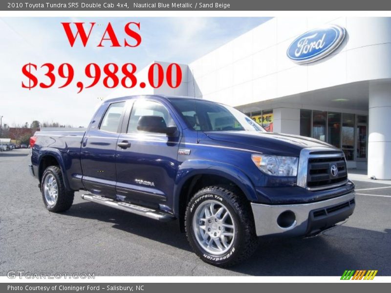 Nautical Blue Metallic / Sand Beige 2010 Toyota Tundra SR5 Double Cab 4x4