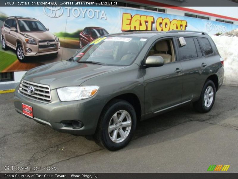 Cypress Green Pearl / Sand Beige 2008 Toyota Highlander 4WD