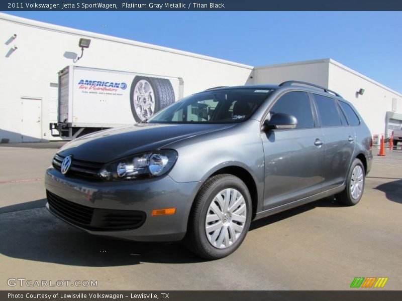 Platinum Gray Metallic / Titan Black 2011 Volkswagen Jetta S SportWagen