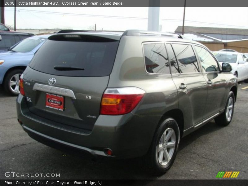Cypress Green Pearl / Sand Beige 2008 Toyota Highlander 4WD